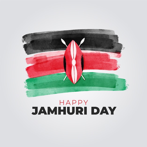 Gratis vector handgeschilderde jamhuri-dag