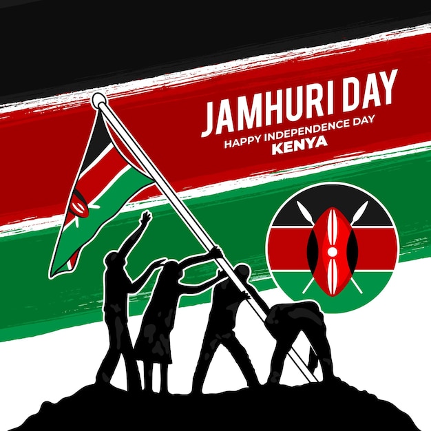 Handgeschilderde jamhuri-dag