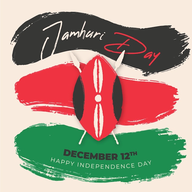 Handgeschilderde jamhuri-dag