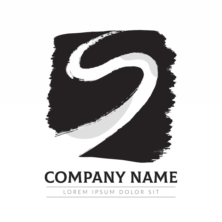 Gratis Vector handgeschilderde s logo sjabloon