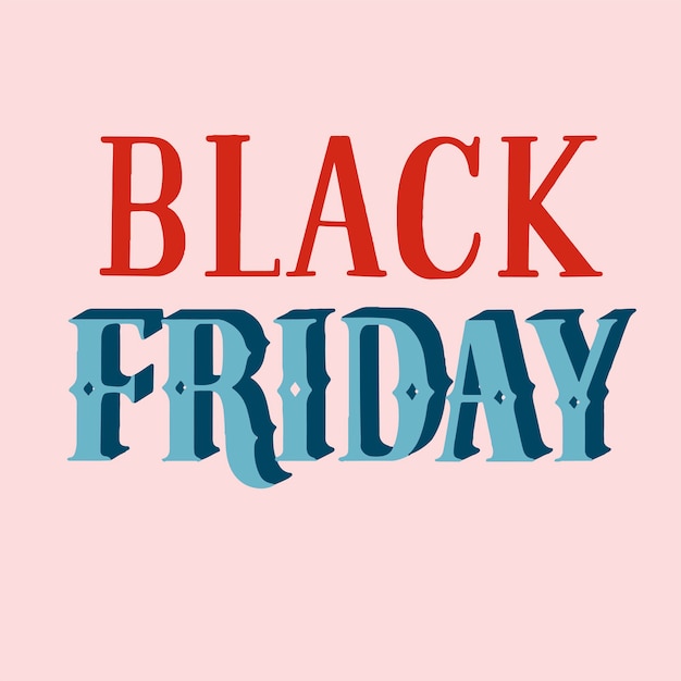 Handgeschreven stijl van Black Friday-typografie