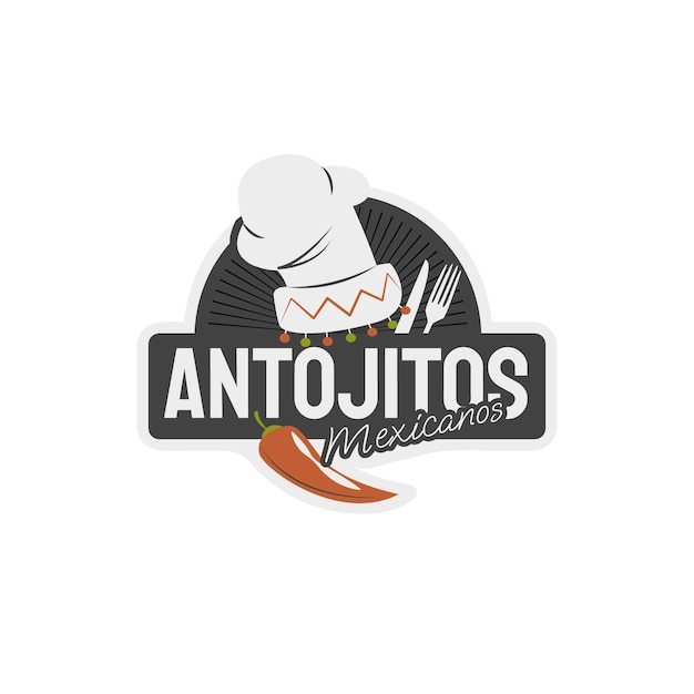 Gratis vector handgetekend antojitos logo-ontwerp
