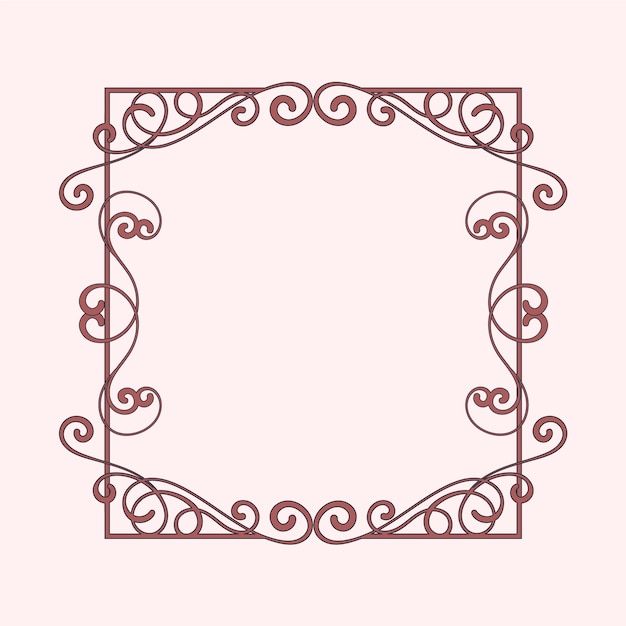 Gratis vector handgetekend art nouveau-frameontwerp