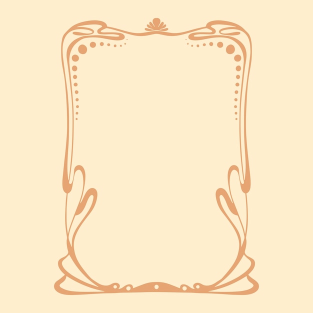 Gratis vector handgetekend art nouveau-frameontwerp