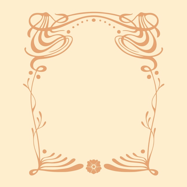 Gratis vector handgetekend art nouveau-frameontwerp