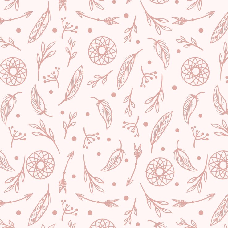 Gratis Vector handgetekend boho-patroonontwerp graveren