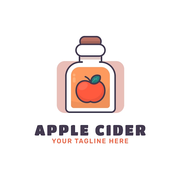 Gratis vector handgetekend cider-logo-ontwerp