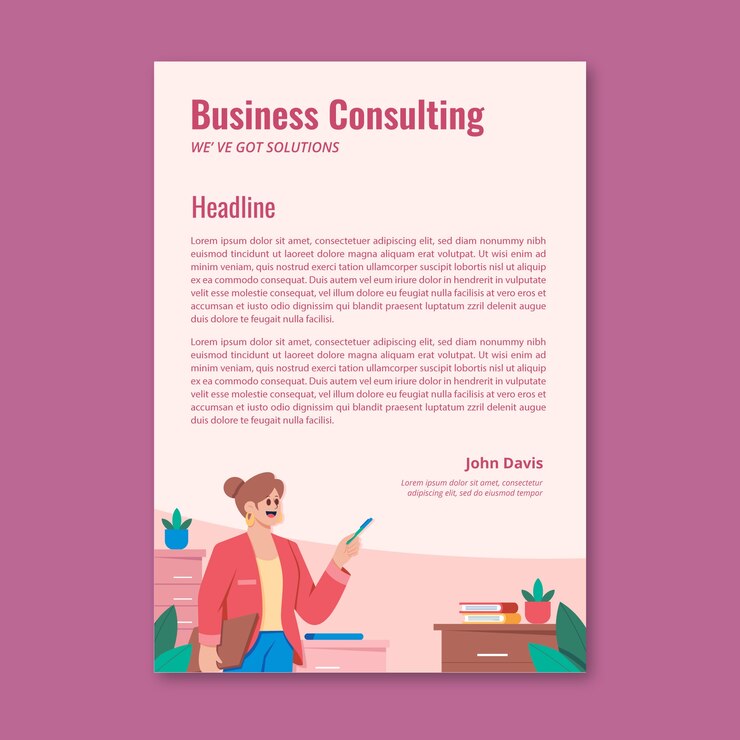 Gratis Vector handgetekend financieel adviesbriefhoofd