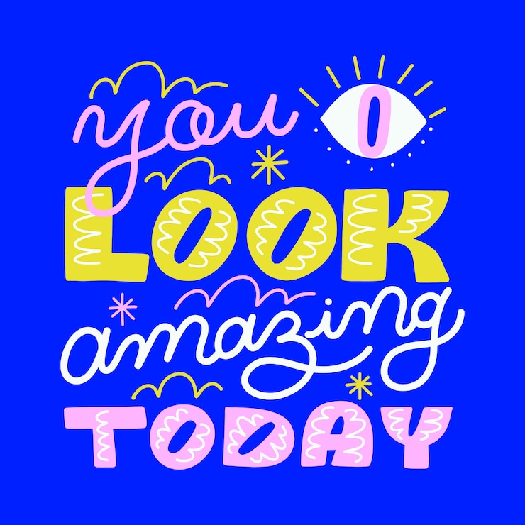 Gratis Vector handgetekend lichaam positieve letters