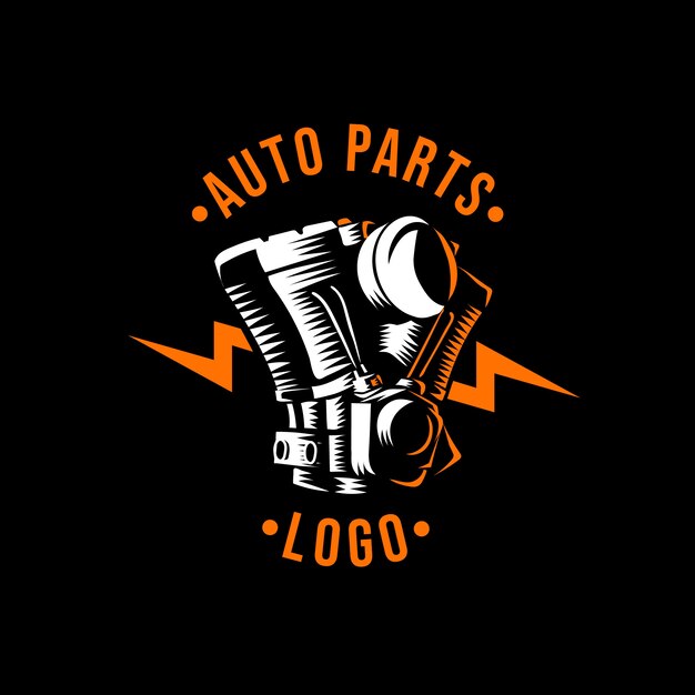 Handgetekend logo voor auto-onderdelen