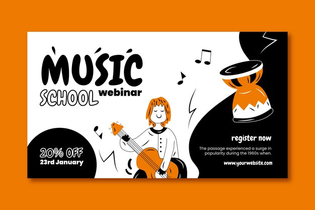 Handgetekend muziekschoolwebinar