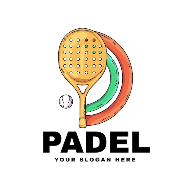 Handgetekend padellogo