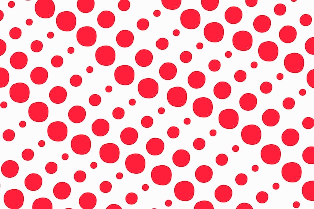 Handgetekend rood polka dot-ontwerp