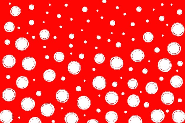 Handgetekend rood polka dot-ontwerp