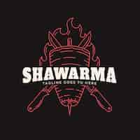 Gratis vector handgetekend shoarma-logo-ontwerp