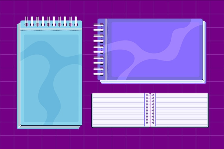 Gratis Vector handgetekend spiraalboekmodel