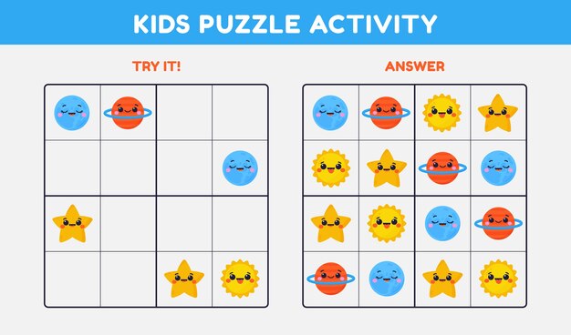 Handgetekend sudoku-spel met plat ontwerp