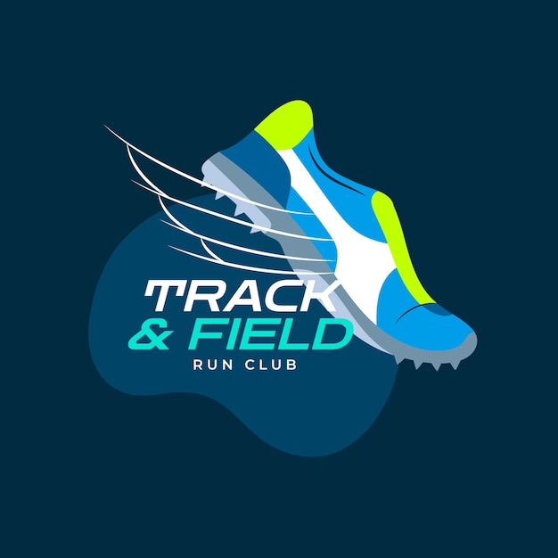 Gratis vector handgetekend track and field-logo