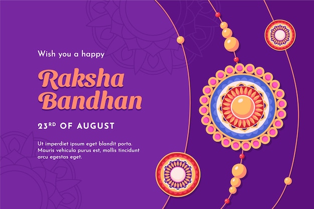 Gratis vector handgetekende achtergrond voor raksha bandhan-viering