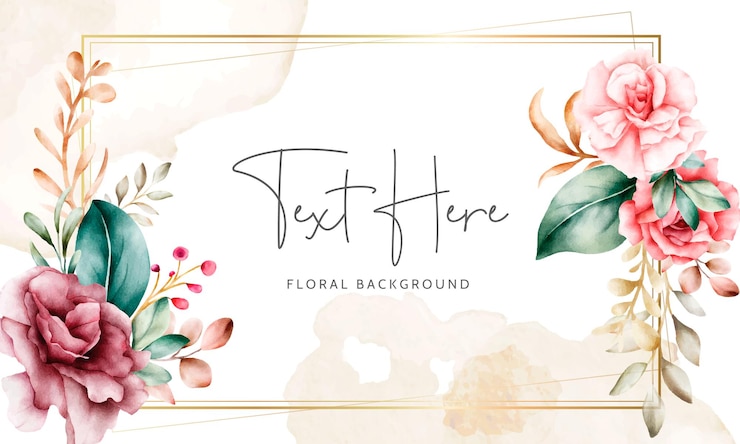 Gratis Vector handgetekende aquarel bloemenachtergrond