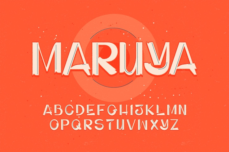 Gratis Vector handgetekende aziatische lettertype
