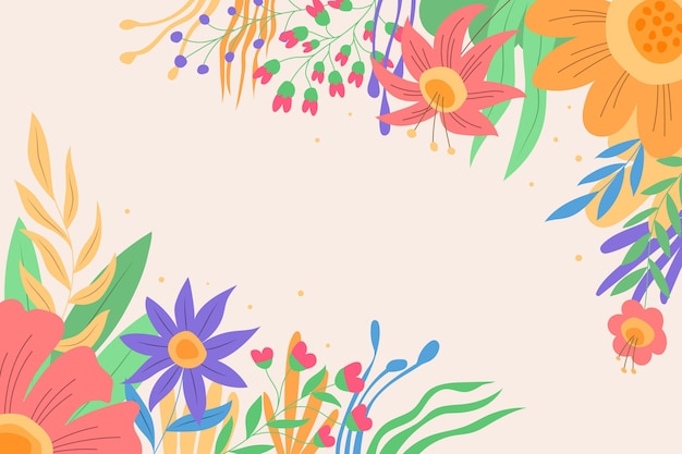 Gratis vector handgetekende bloemenachtergrond