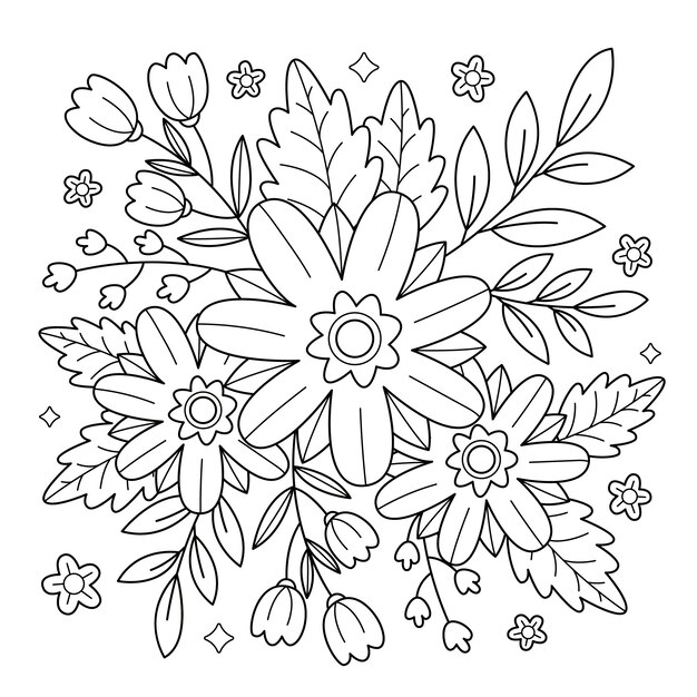 Handgetekende bloemillustratie