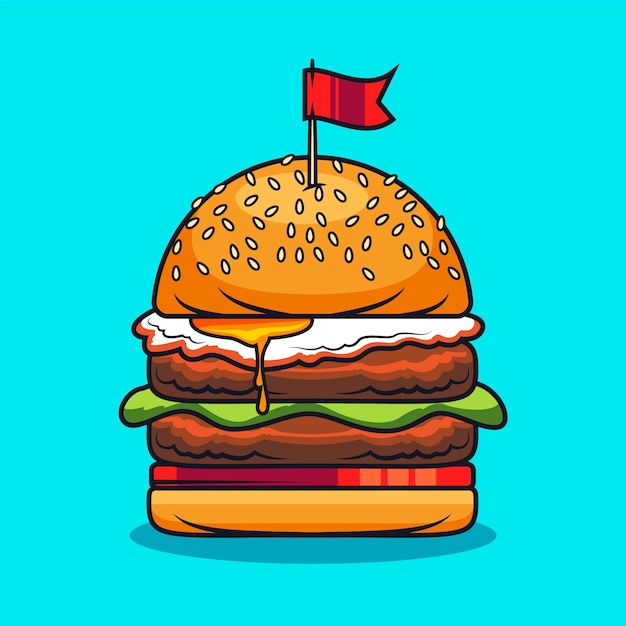 Gratis vector handgetekende burgerillustratie