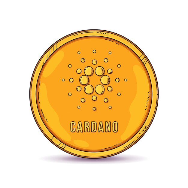 Handgetekende cardano-illustratie