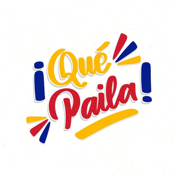 Gratis vector handgetekende colombiaanse zinnen belettering