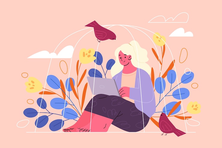 Gratis Vector handgetekende comfortzone illustratie