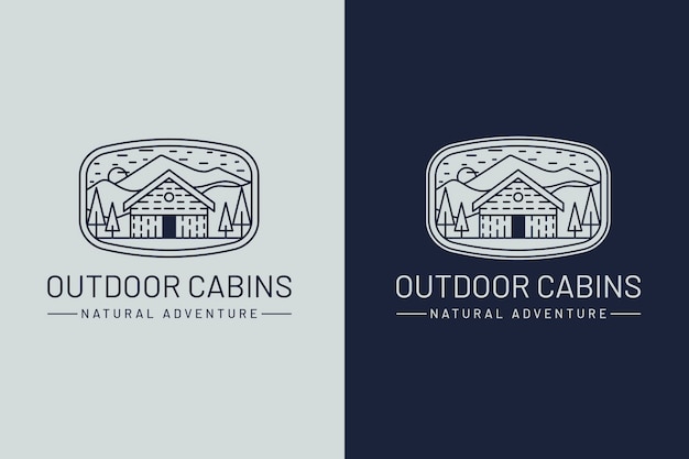 Gratis vector handgetekende cottage-logo sjabloon