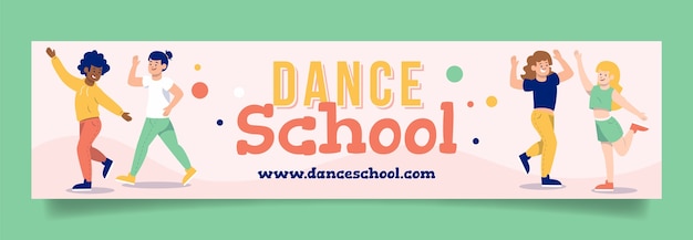 Handgetekende dansschool twitch banner