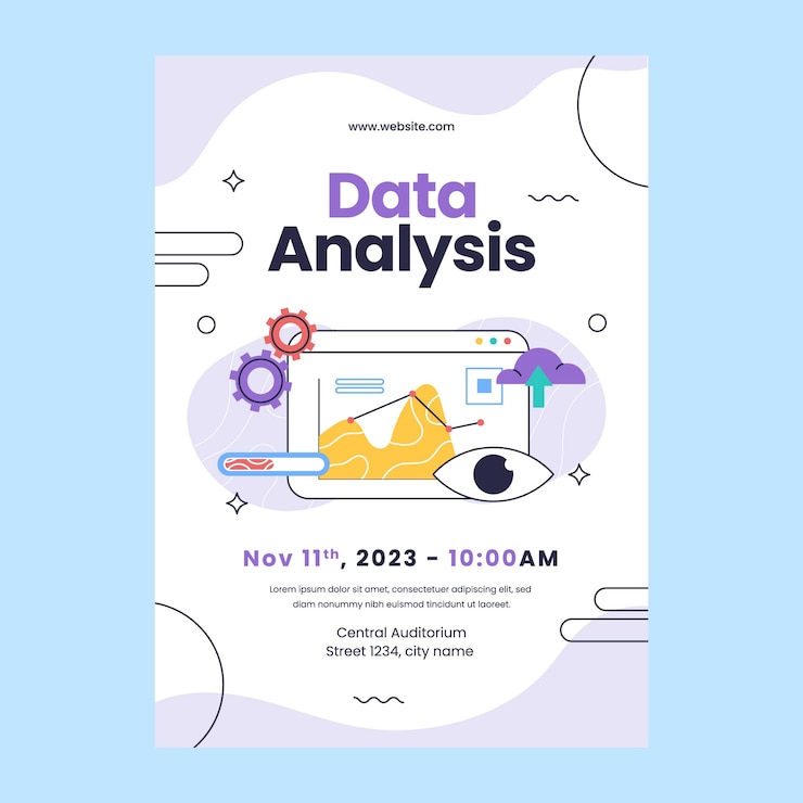 Gratis Vector handgetekende data-analyse poster