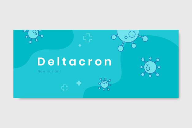 Handgetekende deltacron-banner