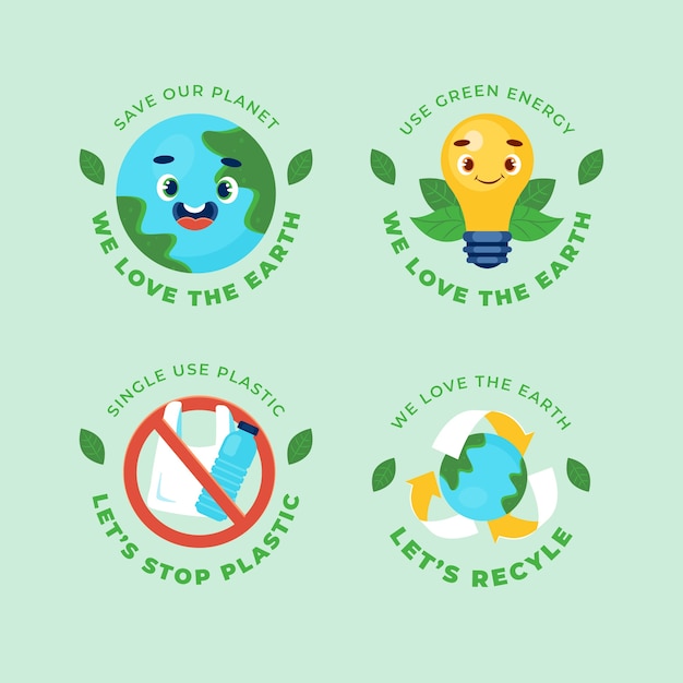 Gratis vector handgetekende ecologie ontwerpsjabloon