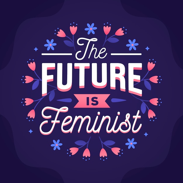 Gratis vector handgetekende feministische letters
