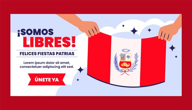 Gratis vector handgetekende fiestas patrias achtergrond