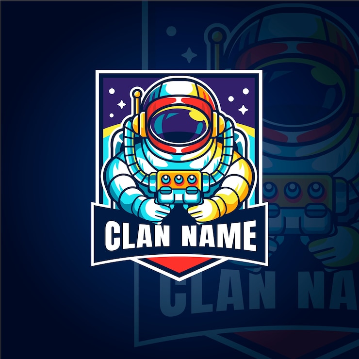 Gratis Vector handgetekende gaming-logo sjabloon