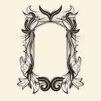 Gratis vector handgetekende gotische frame en randen ornament collectie