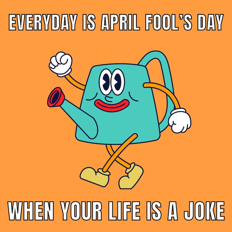 Gratis Vector handgetekende grappige 1 april meme