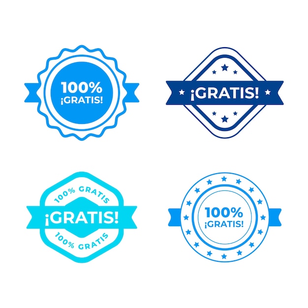 Gratis vector handgetekende gratis postzegelverzameling