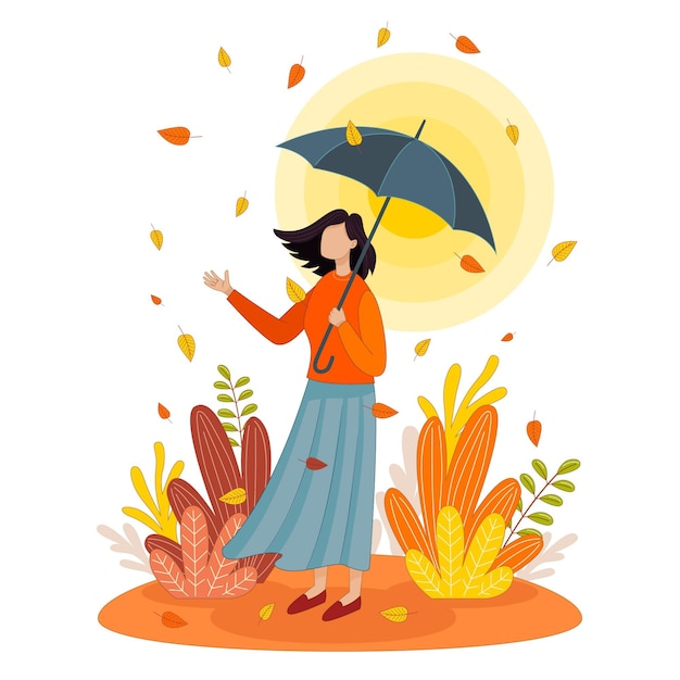 Gratis vector handgetekende herfstillustratie