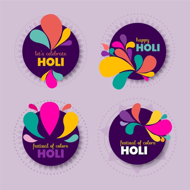 Handgetekende holi-labelscollectie