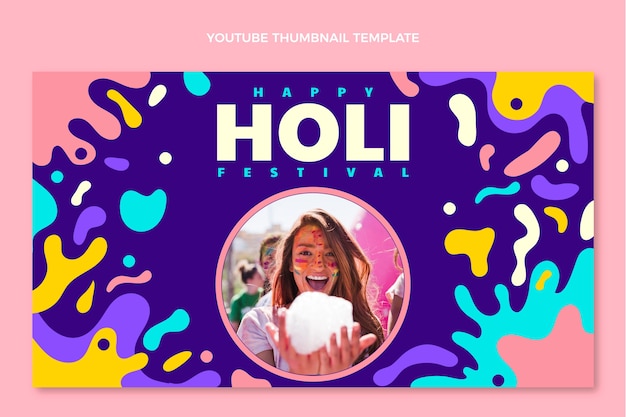 Handgetekende holi youtube-miniatuur