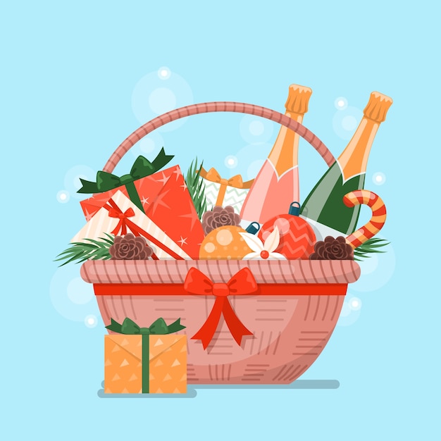 Gratis vector handgetekende illustratie van de kerstmand