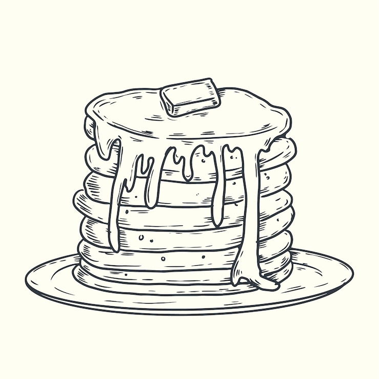 Gratis Vector handgetekende illustratie voor pannenkoekdag