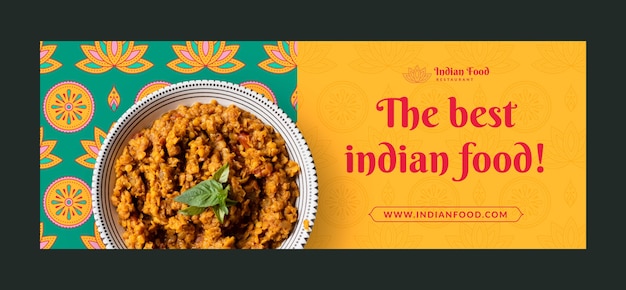 Handgetekende Indiase restaurant facebook cover