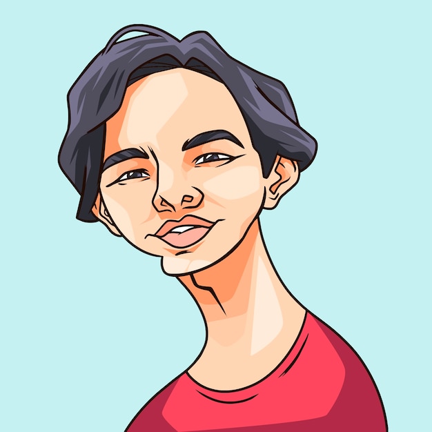 Gratis vector handgetekende karikatuurillustratie