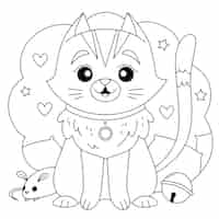 Gratis vector handgetekende kawaii-illustratie